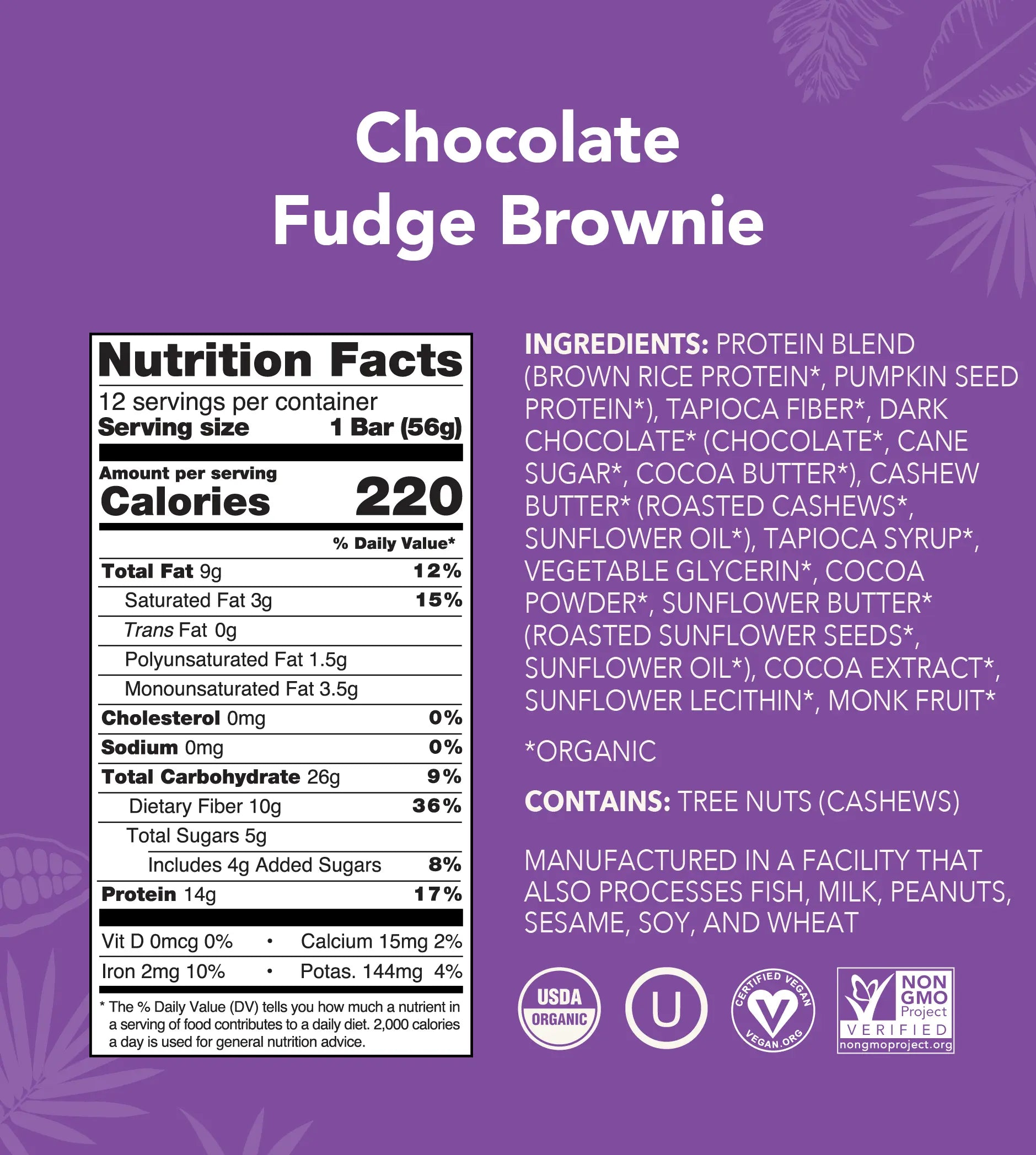 Chocolate Fudge Brownie - Protein Bars - Image 3